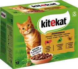 Kitekat Tasakos macskatáp, 12 x 85 g - Vadászlakoma szószban - 1.020 g