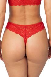 Donna 245 csipkés tanga, piros, XL