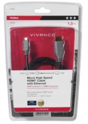 Vivanco Micro High Speed Hdmi kábel Ethernet-tel, 1.5 m (47098)