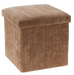 Storage Solutions Puff Tárolórekesszel Poliészter Mdf 38 X 38 X 38 CM Barna 55 L (170489980 -brown)