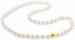 White & Black Édesvízi tenyésztett gyöngysor fehérarany zárral - 7-7, 5mm - 50cm - AAA Top (GY1154)