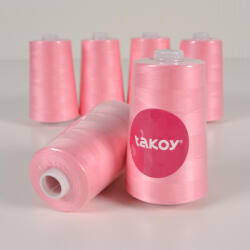 Takoy Overlock / coverlock poliészter cérna TKY 5000 világos rózsaszín