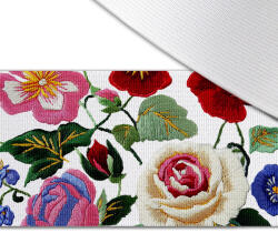 Takoy Nyomtatott dizájnos gumi 5 cm virág hímzés utánzat, rózsa nyomtatás