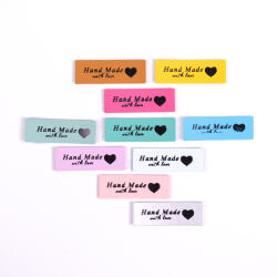 Takoy Műbőr címkék Handmade többszínű - 10 db-os csomagolásban