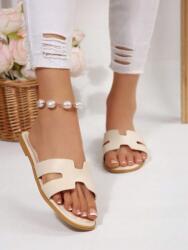 Shein Bézs Lapos Sarkú Flip-flop Papucs (39) (610086)