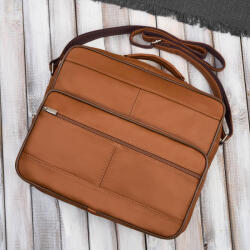 ABRUZZO férfi bőr válltáska | barna