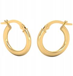 Angel gold Csillogó Karika Fülbevaló Aranyból 585 Klasszikus