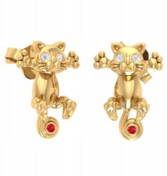 Angel gold Arany Mozgatható Cica Fülbevaló Minta 585 Csavaros Macska