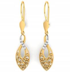 Angel gold Arany Fülbevaló Áttört Mintás Hosszú Lógós Pr 585