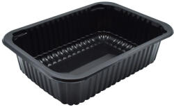  Síkperemes PP tálca 187 x 137 x 50 mm fekete (15260) - iroda-ellatas