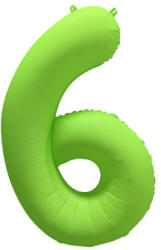 riethmüller Számos lufi 34" 86cm óriás neon Zöld szám, számjegy 6-os, (LUFI807206)