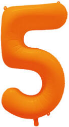 riethmüller Számos lufi 34" 86cm óriás neon narancssárga szám, számjegy 5-ös, (LUFI604391)