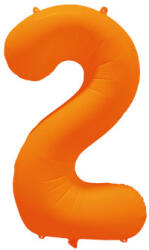 riethmüller Számos lufi 34" 86cm óriás neon narancssárga szám, számjegy 2-es, (LUFI847064)