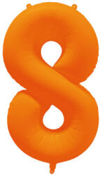 riethmüller Számos lufi 34" 86cm óriás neon narancssárga szám, számjegy 8-as, (LUFI866689)