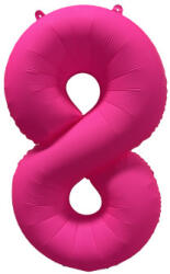 riethmüller Számos lufi 34" 86cm óriás neon Rózsaszín szám, számjegy 8-as, (LUFI351236)