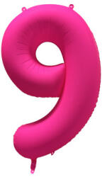 riethmüller Számos lufi 34" 86cm óriás neon Rózsaszín szám, számjegy 9-es, (LUFI755138)