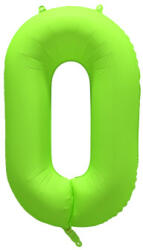 riethmüller Számos lufi 34" 86cm óriás neon Zöld szám, számjegy 0, (LUFI363145)