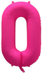 riethmüller Számos lufi 34" 86cm óriás neon Rózsaszín szám, számjegy 0, (LUFI711469)