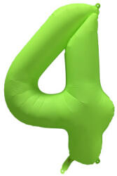riethmüller Számos lufi 34" 86cm óriás neon Zöld szám, számjegy 4-es, (LUFI770148)