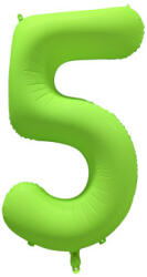 riethmüller Számos lufi 34" 86cm óriás neon Zöld szám, számjegy 5-ös, (LUFI572752)