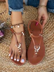 Shein Barna Bebújós Flip-flop Szandál (36) (609166)