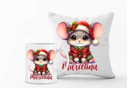 agmART Párna És Bögre szett személyre szabható Mikulás Ajándék