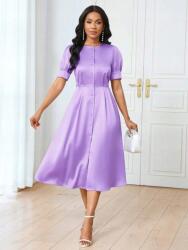 Shein Lila Szatén MIDI Ruha (M) (609413)