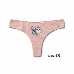 Talpigpamut Egyedi gyártású tanga, cica mintás, M-es