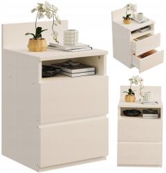 Muvu Éjjeliszekrény Hálószoba Nappali 2 Fiókos Loft Fehér Modern 40 CM (SZAFKA NOCNA STOLIK DO SYPIALNI)