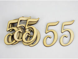  Natúr fa - Írott szám 5cm 10db/csomag - kosarbolt