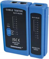 Silverline 539465 RJ11+RJ45 Hálózati kábel teszter (539465)