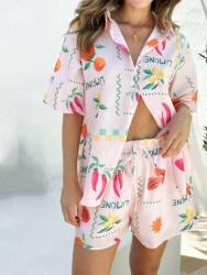 Shein Világos Rózsaszín Mintás Szett (XL) (609910)