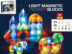Madej Világító mágneses építőkockák 32 db (5903631498152)