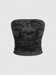 Romwe Grafit Felső Nyomott Mintával (L) (609986)