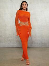 Shein Narancssárga Kötött Maxi Szoknya (L) (609704)