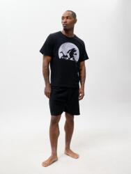  Férfi Pizsama Szett Pamut Fekete Hupikék törpikék Hold M