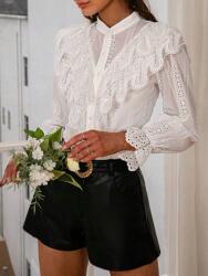 Shein Fehér Hímzett Mintás Ing (s) (610077)