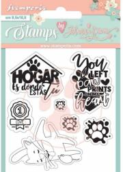  Akril pecsételő 9, 5x10, 5 cm - Szerelem cicák és címkék