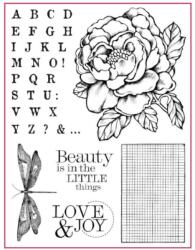  HD gumi pecsételő 14 x 18 cm - Bazsarózsa