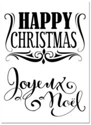  HD gumi pecsételő 7 x 11 cm - Happy Christmas