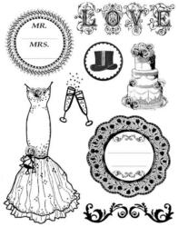  HD gumi pecsételő 14 x 18 cm - Esküvő