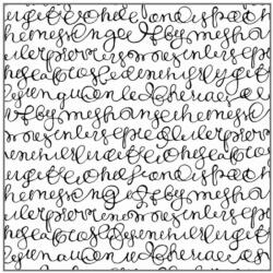  HD gumi pecsételő 10 x 10 cm - Folyóírás