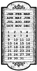  HD gumi pecsételő 7 x 11 cm - Calendar