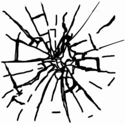  HD gumi pecsételő 10 x 10 cm - Törött üveg