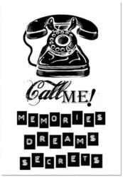  HD gumi pecsételő 7 x 11 cm - Call me telephone