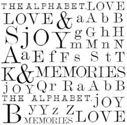  HD gumi pecsételő 10 x 10 cm - Szavak