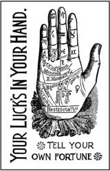  HD gumi pecsételő 7 x 11 cm - Tenyérjóslás