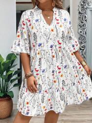 Shein Fehér Ruha Mini Mintás (2XL)