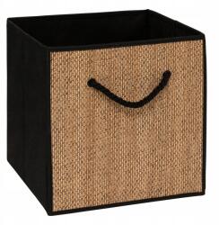5five Simply Smart Textil Tároló Doboz Poliészter Fogantyúval 31X31X31 CM Fekete Szín (209353A)