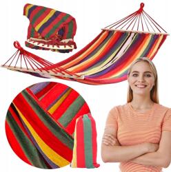 GALAXIA Kerti Függőágy Kétszemélyes 2 Személyes Nagy Túrarúddal 260x150 XXL (Hamak ogrodowy XXL GALAXIA)